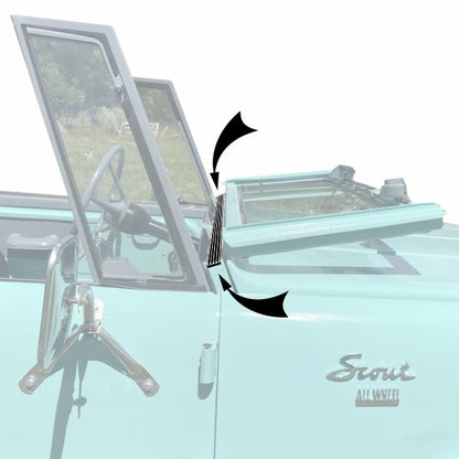 Folding Windshield Lower Frame Weatherstrip