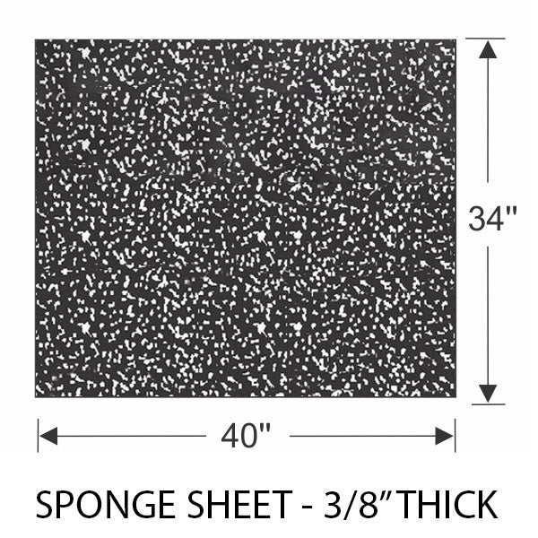 3/8" Thick EPDM Sponge Rubber Sheet
