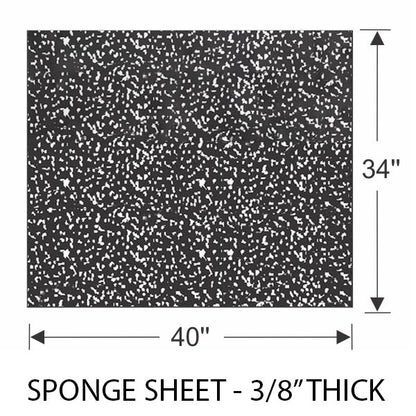 3/8" Thick EPDM Sponge Rubber Sheet