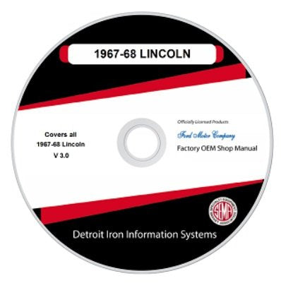 1967-68 Lincoln Factory Shop Manual, CD