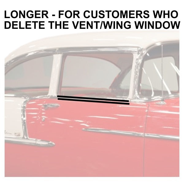 Window Felt Beltline Weatherstrips and Run Channel - Vent Window Delete