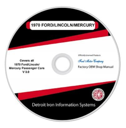 1970 Lincoln-Mercury Factory Shop Manual, CD