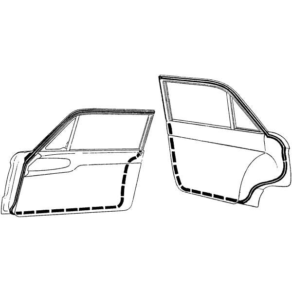 Front and Rear Door Weatherstrip Set