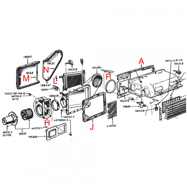 Heater and A/C Gasket Set - 23 Piece