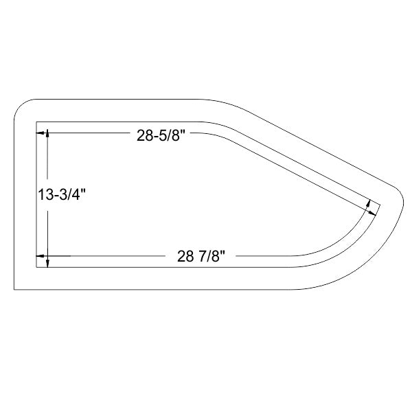 Fixed Quarter Window Gaskets - with Trim Groove