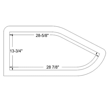 Fixed Quarter Window Gaskets - with Trim Groove