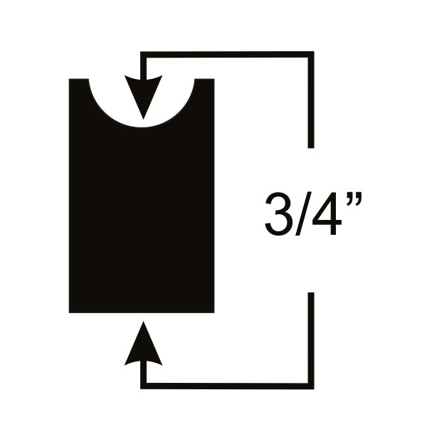0.750 Thick 5 inch Spring Rubber FLAT on one side