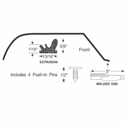 Hardtop Roof Rail Weatherstrips