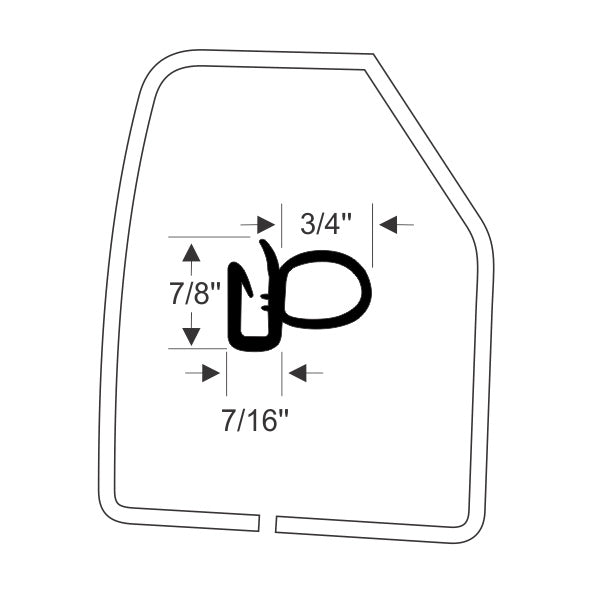 Front Door Weatherstrips - Push-On Style