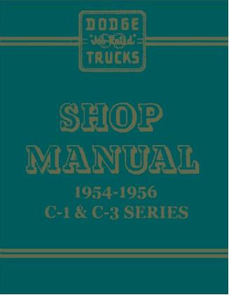 Shop Manual for 1954-1956 Dodge C Series Trucks | Literature